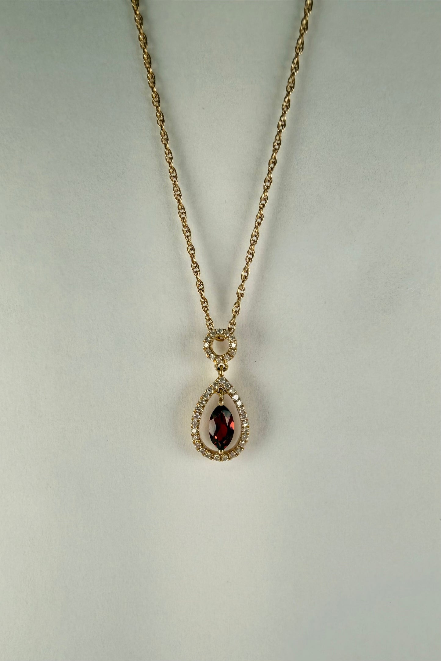 Garnet and Diamond Pendant