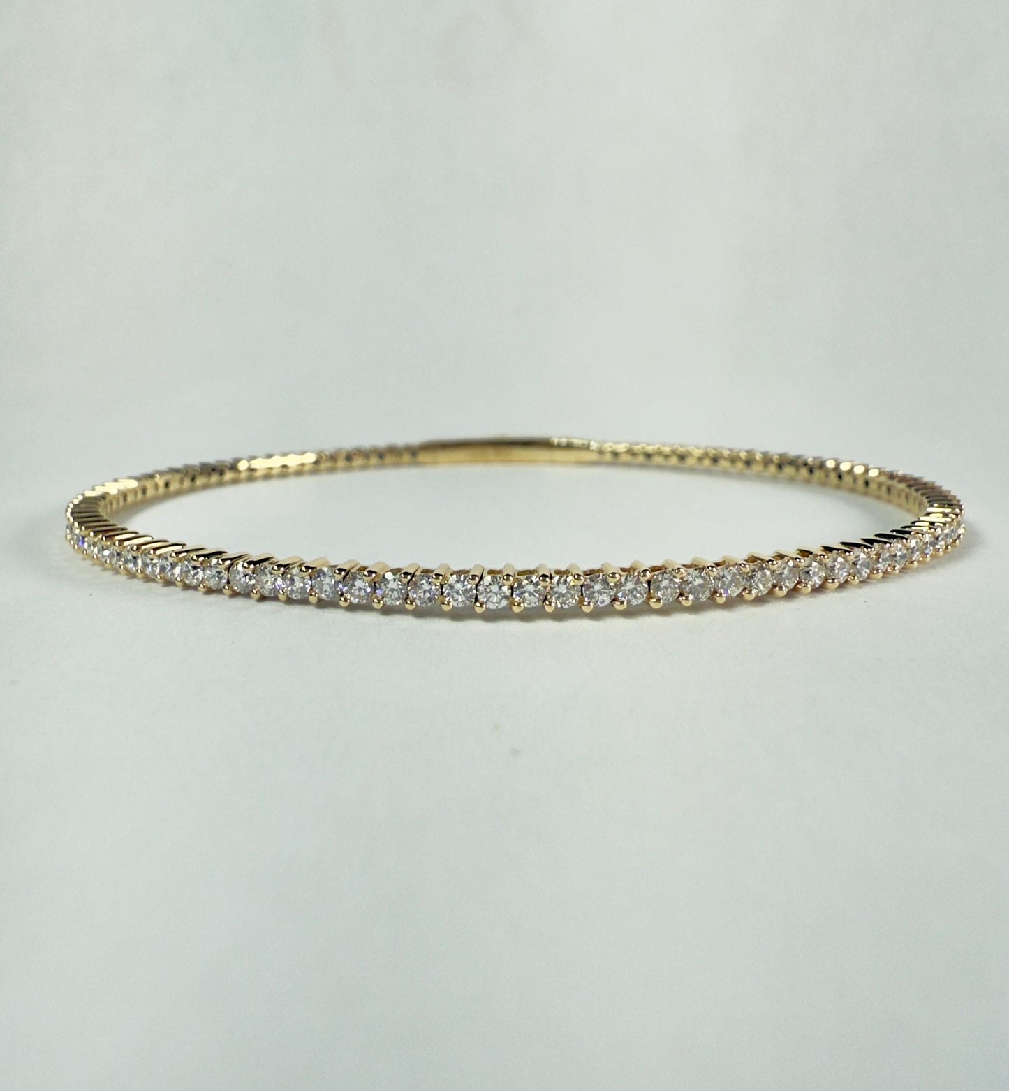 Flex Round Brilliant Cut Diamond Tennis Bracelet