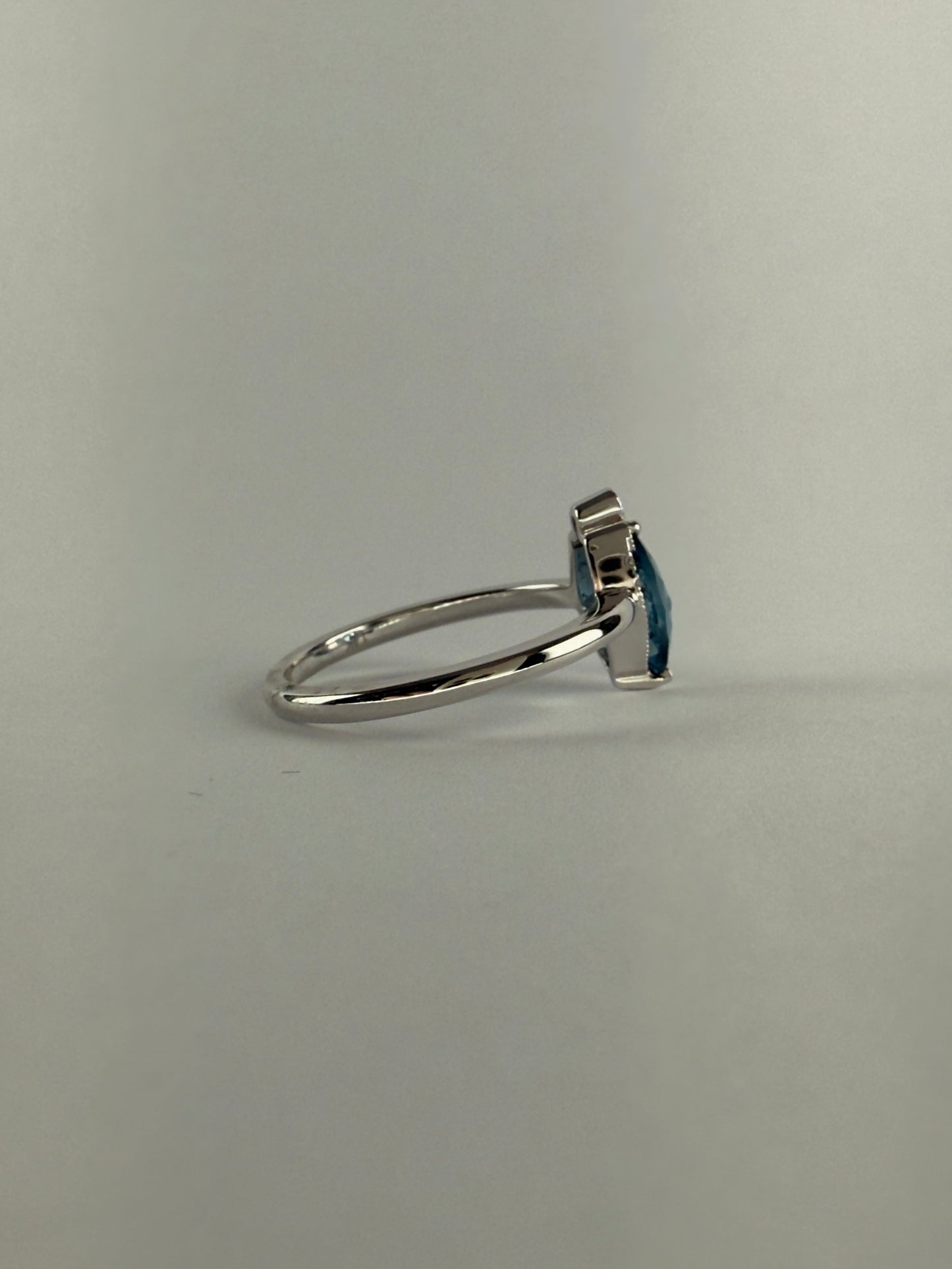 London Blue Topaz and Diamond Ring