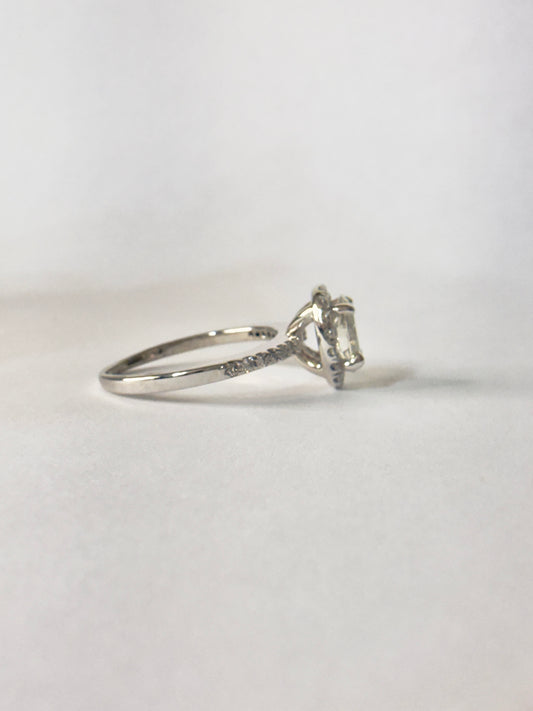 Oval Diamond Halo Engagement Ring