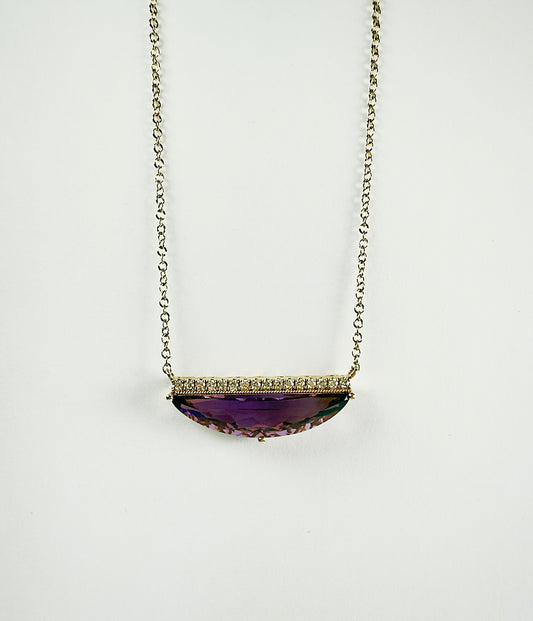 Amethyst and Diamond Necklace