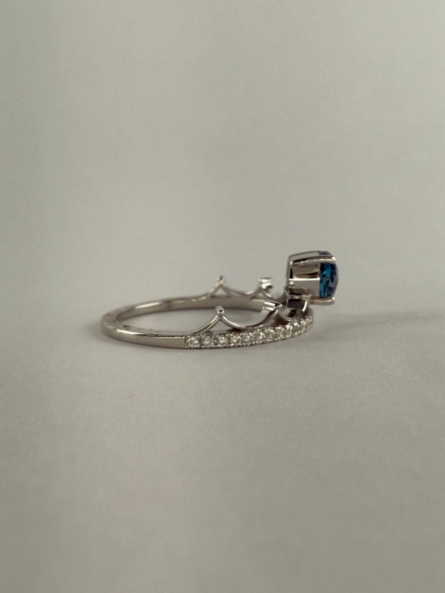 London Blue Topaz and Diamond Ring
