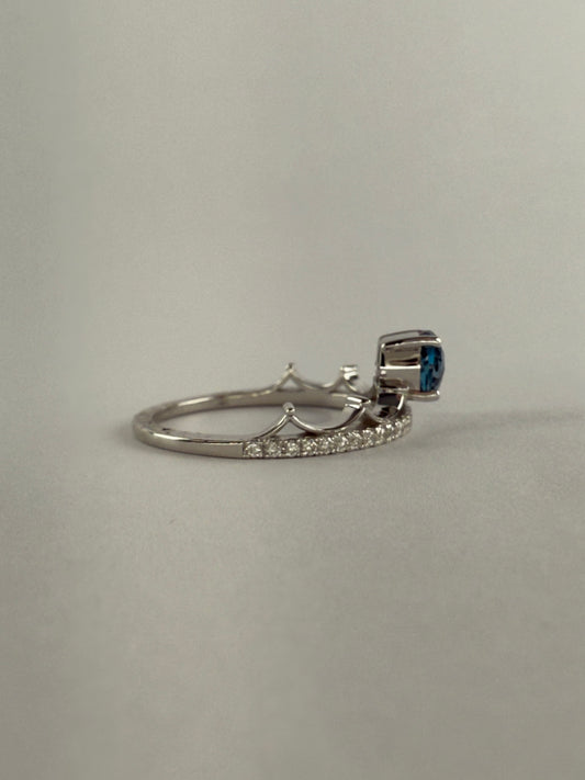 London Blue Topaz and Diamond Ring
