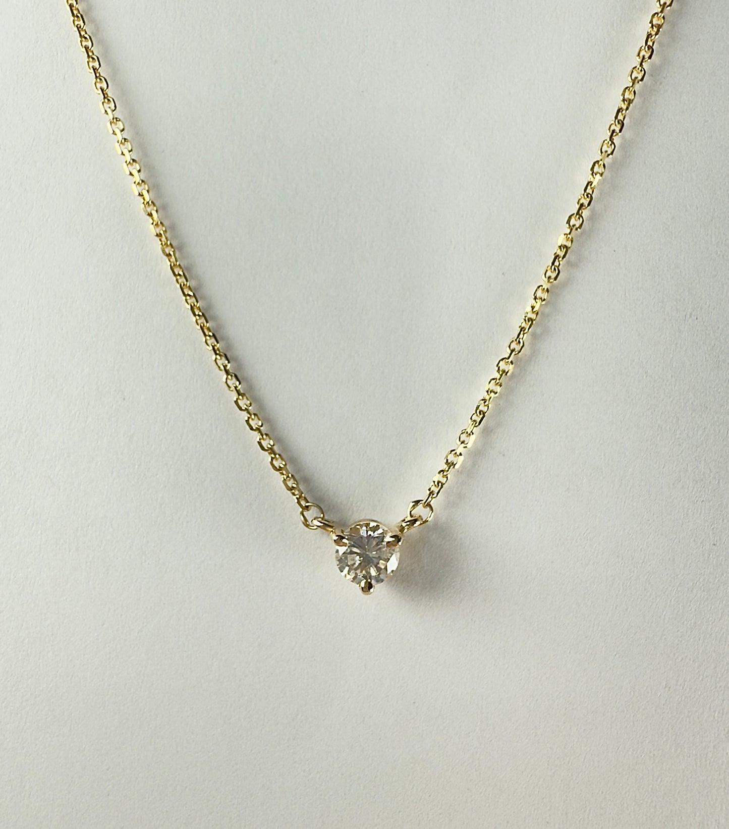 Round Brilliant Cut Diamond Solitaire Necklace