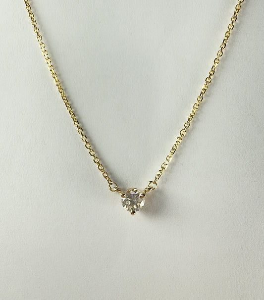 Round Brilliant Cut Diamond Solitaire Necklace