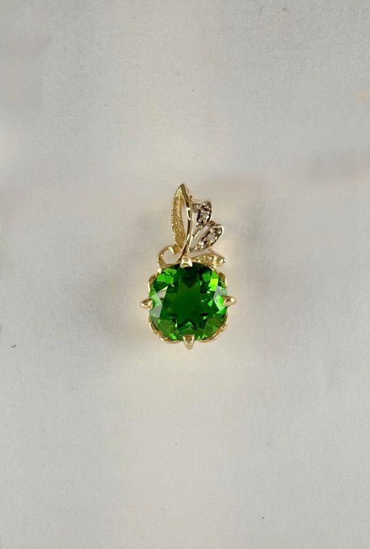 Peridot and Diamond Pendant