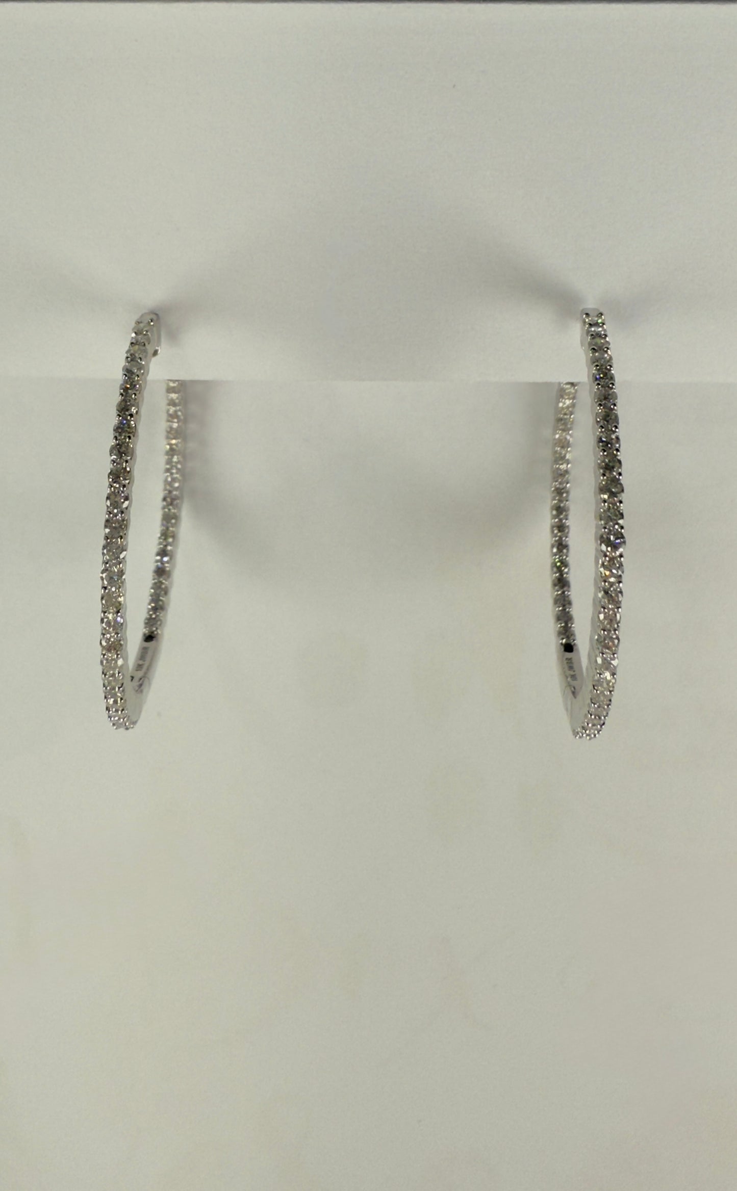 Diamond In and Out Hoop Earrings