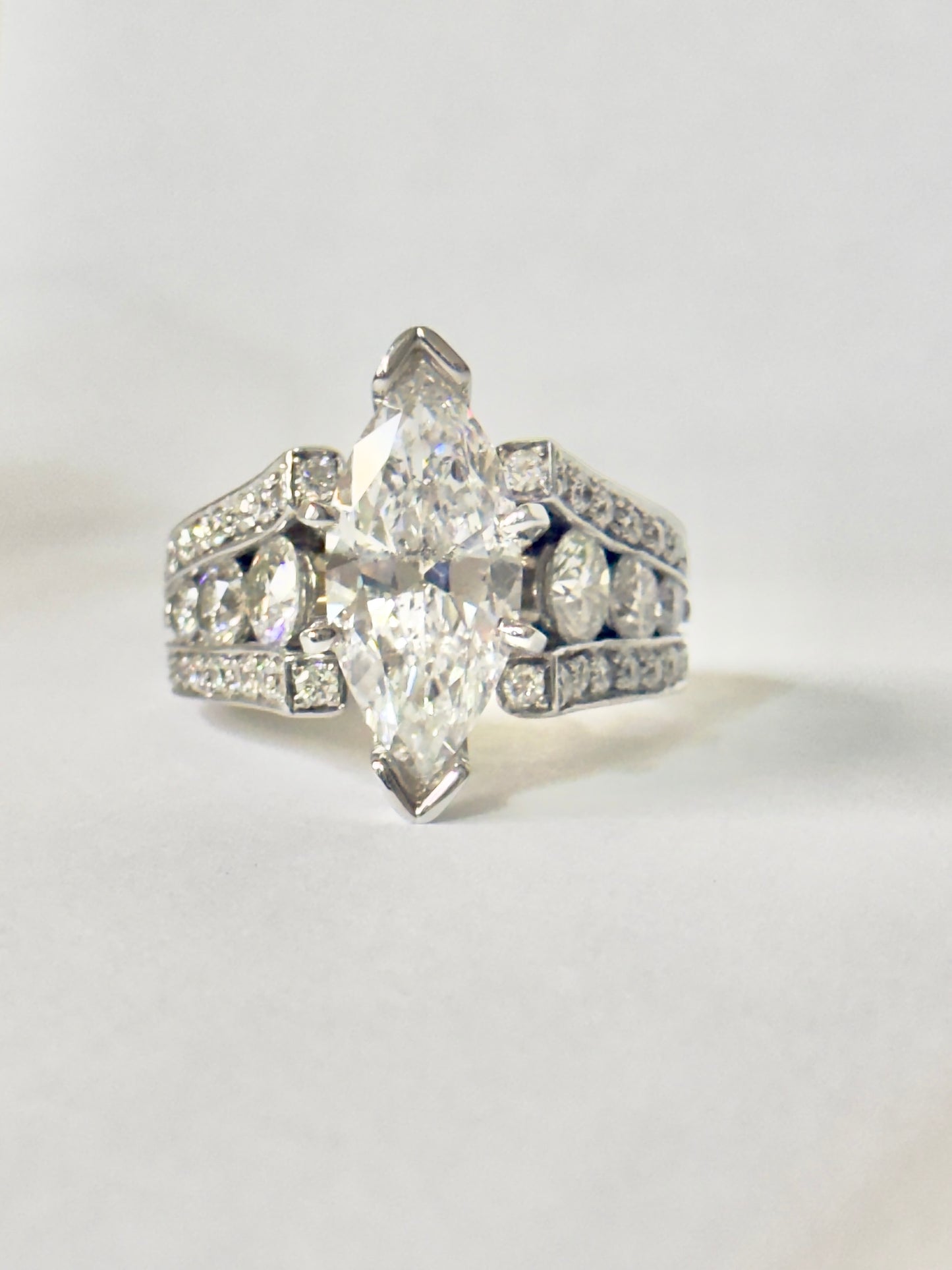 Marquise cut Diamond Engagement Ring