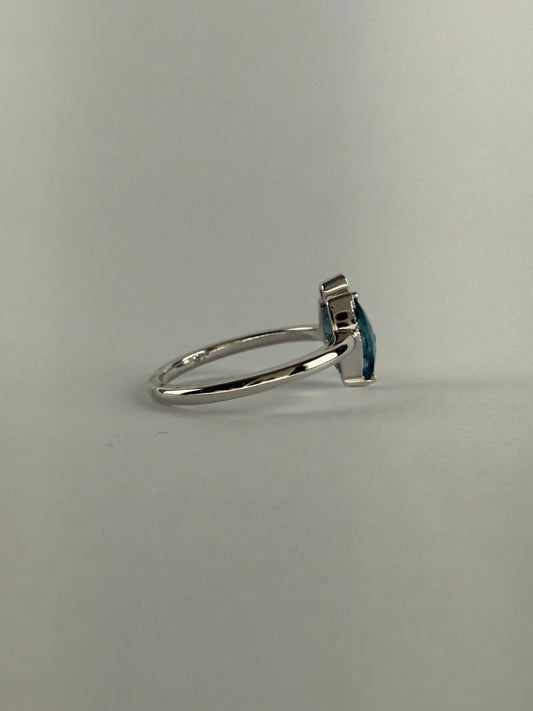 London Blue Topaz and Diamond Ring