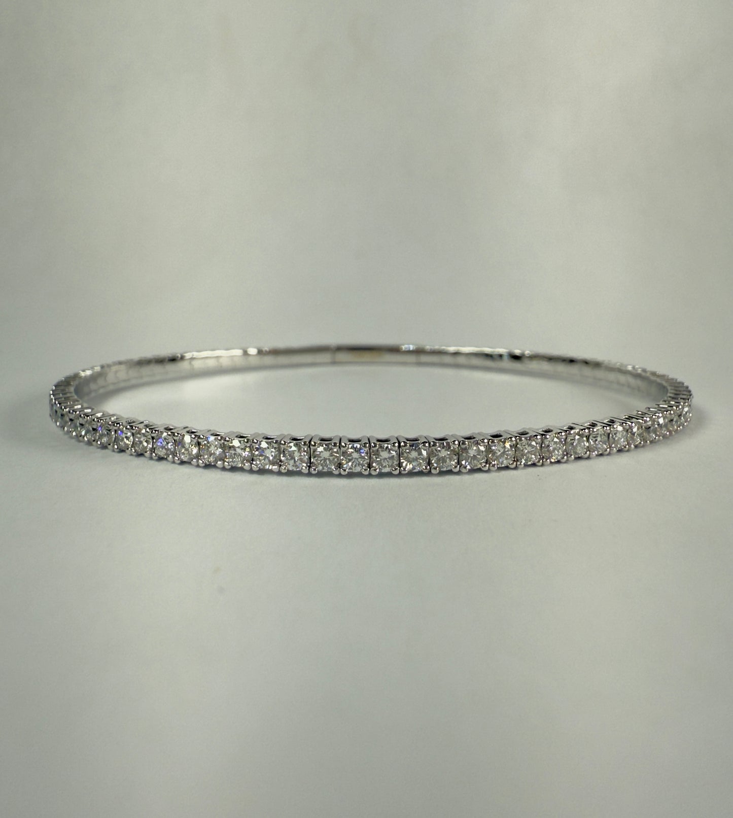Flex Round Brilliant Cut Diamond Tennis Bracelet