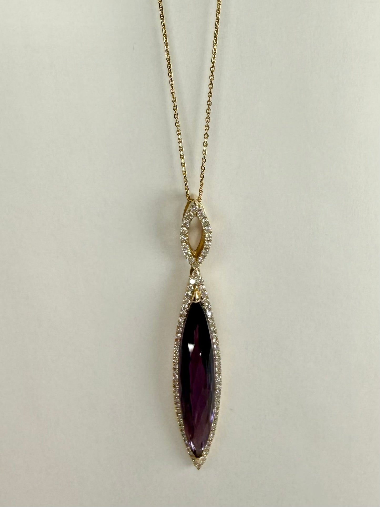 Amethyst and Diamond Necklace