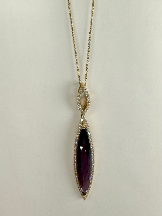 Amethyst and Diamond Necklace